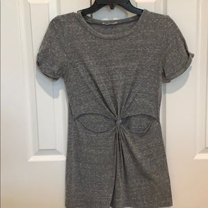 grey cut out tie top